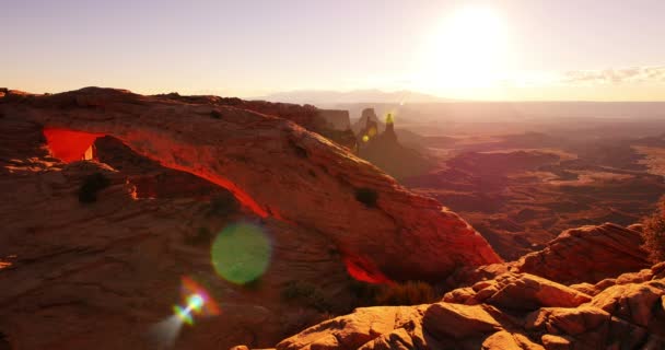 Mesa Arch Sunrise Canyonlands National Park Utah Southwest Usa — Stock Video
