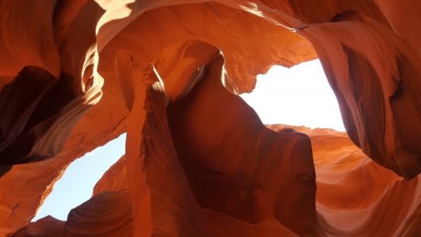 Antelope Canyon Dolly Shot Slot Canyon Arizonie Southwest Usa — Wideo stockowe