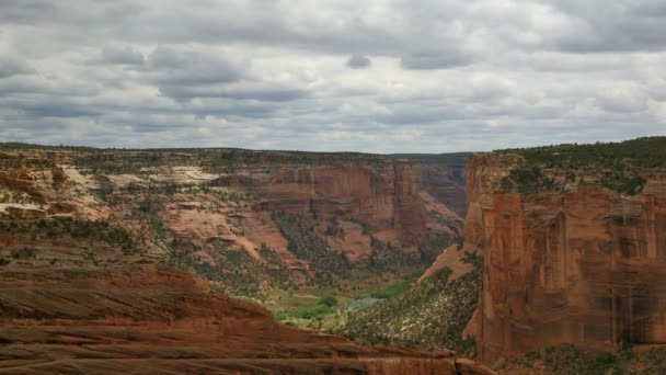 Canyon Chelly Ulusal Anıtı Zaman Geçişi Bulutları Arizona Güneybatı Abd — Stok video