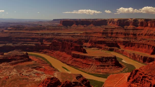 Dead Horse Point State Park Time Lapse Colorado River Utah — Stock video