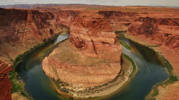 Arizona Daki Horseshoe Bend Colorado Nehri Abd Nin Güneybatı Zaman — Stok video