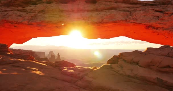 Mesa Arch Time Lapse Sunrise Canyonlands National Park Utah Southwest — Stock Video