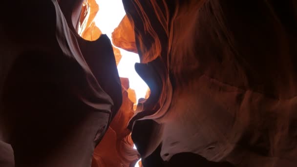 Antelope Canyon Dolly Shot Slot Canyon Arizona Southwest Usa — Stock Video