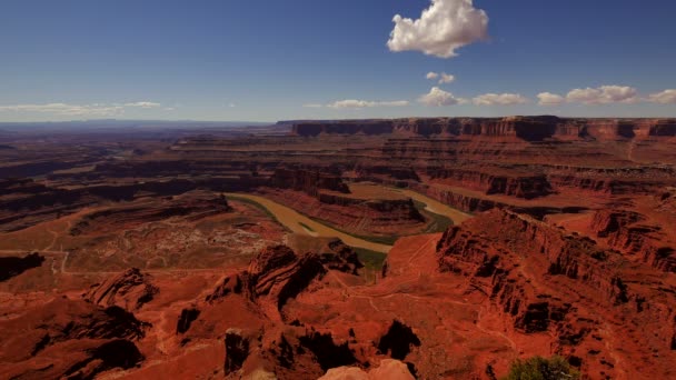 Парк Dead Horse Point State Time Реке Колорадо Штате Юта — стоковое видео