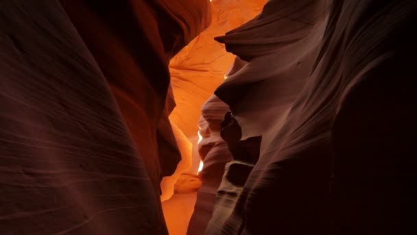 Antelope Canyon Dolly Shot Slot Canyon Arizonie Southwest Usa — Wideo stockowe
