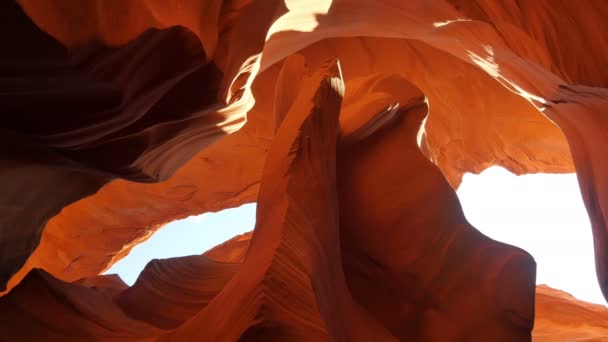 Antelope Canyon Dolly Shot Slot Canyon Arizona Sudoeste Dos Eua — Vídeo de Stock