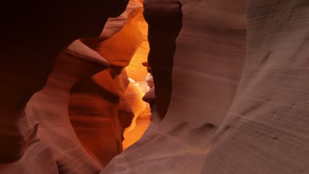 Antelope Canyon Dolly Shot Slot Canyon Südwesten Der Usa — Stockvideo