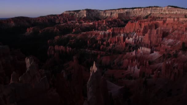 Bryce Kanyonu Ulusal Park Gecesi Gündoğumu Gündoğumu Gündoğumu Utah Güneybatı — Stok video