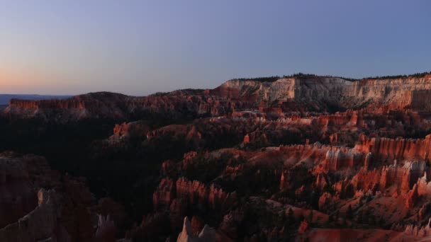 Bryce Canyon National Park Night Time Lapse Sunrise Sunrise Point — 비디오