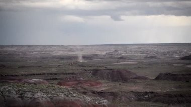 Taşlaşmış Orman Ulusal Parkı Boyalı Çöl Kasırgası Şeytanı Arizona USA