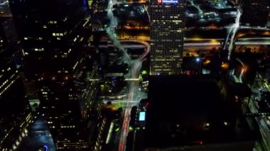 Şehir manzarası Neon Pan R Los Angeles Zaman Hızı Işık İzleri