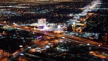 Nevada 'da Las Vegas Zaman Süreleri Hızlandırılmış Şehir Gecesi