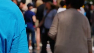 Hollywood Slow Motion Turistleri Ünlü Yürüyüşü Hollywood Bulvarı ABD 96fps