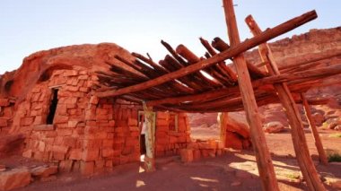 Vermilion Uçurumları Ulusal Anıt Kaya Evi Yerli Amerikan Harabeleri Arizona ABD
