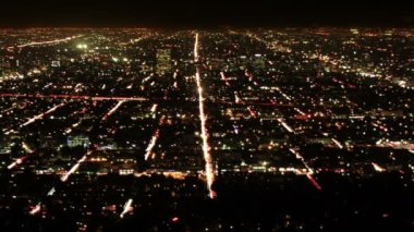 Los Angeles Gece Görüşü Hızlandırılmış Zaman Trafiği
