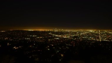 Los Angeles Gece Görüşü Hızlandırılmış Zaman Trafiği