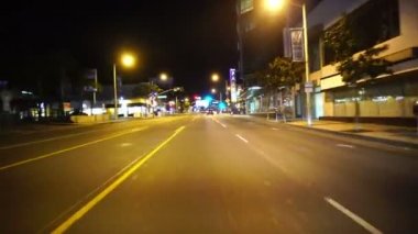 Sürücü plakası Los Angeles Gece Önü Manzarası 5 Gün batımı Şeridi Doğu yönünde Sunset Plaza Dr