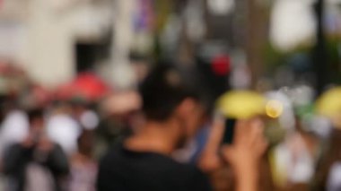 Hollywood Slow Motion Turistleri Ünlü Yürüyüşü Hollywood Bulvarı ABD 96fps