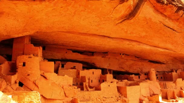 Mesa Verde National Park Time Lapse Cliff Palace Native American — Stock Video