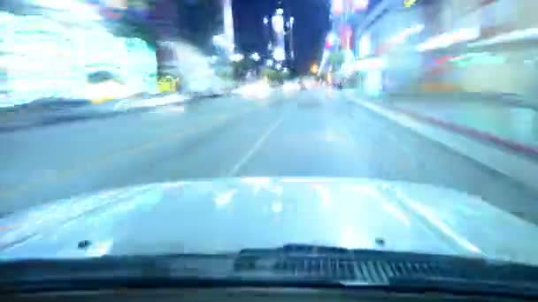 Conduite Hyperlapse Reflections Los Angeles Night Cityscape — Video