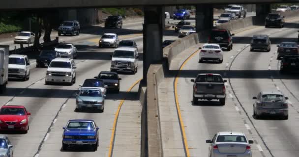 Autobahnverkehr Der Innenstadt Von Los Angeles — Stockvideo