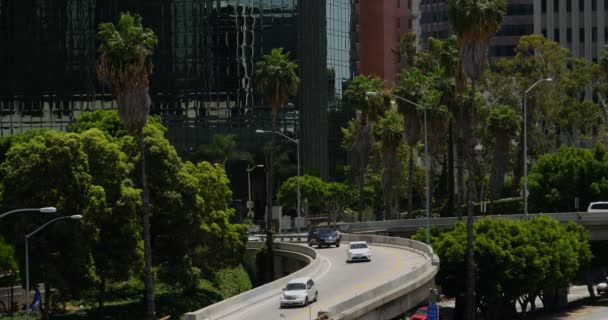 Tráfego Rodoviário Los Angeles Downtown — Vídeo de Stock