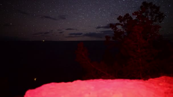 Национальный Парк Гранд Каньон Stars Astro Dolly Time South Rim — стоковое видео