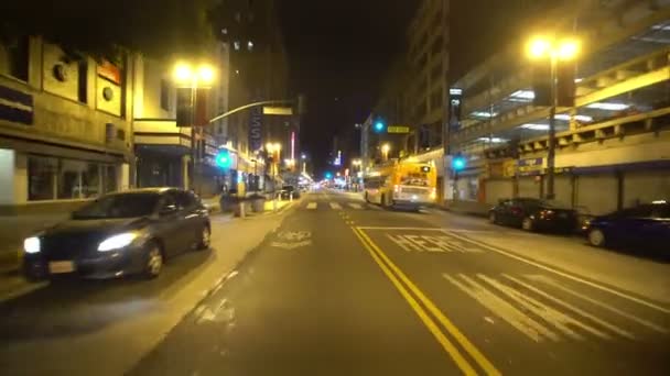 Autosalony Los Angeles Downtown Broadway Zadní Pohled Jižně Ulice — Stock video