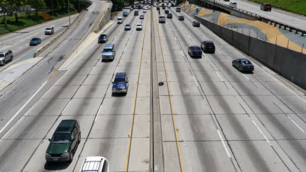 Автострада Центре Лос Анджелеса — стоковое видео