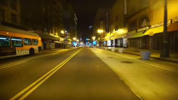 Körplåtar Los Angeles Downtown Broadway Front View Söderut 7Th Till — Stockvideo