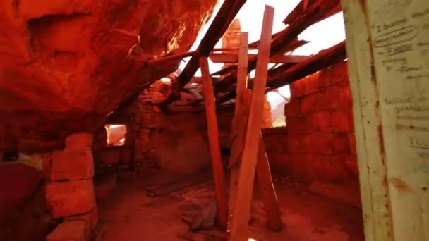 Vermilion Cliffs National Monument Handy Rock Houses Indianer Ruinen Arizona — Stockvideo
