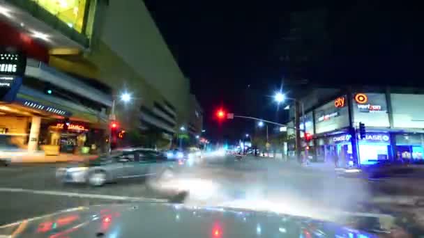 Köra Hyperlapse Los Angeles Night Cityscape — Stockvideo