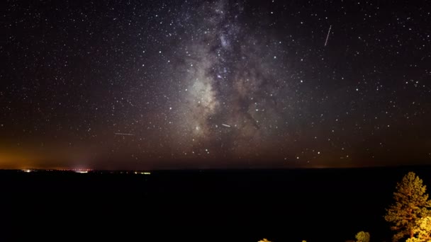 Grand Canyon Milky Way Time North Rim — стоковое видео