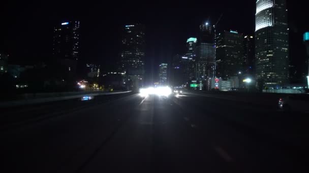 Autosalony Los Angeles Freeway Set Zadní Pohled I110 South — Stock video