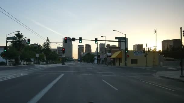 Phoenix Downtown Driving Plate Sunset Arizona Stany Zjednoczone — Wideo stockowe