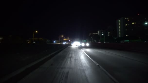 驾驶电镀洛杉矶高速公路第一套后视镜I110南 — 图库视频影像