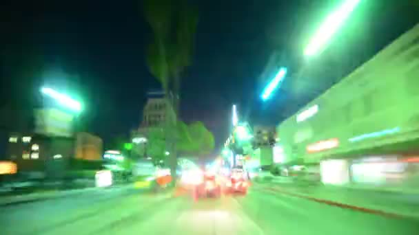 Conduite Hyperlapse Pov Los Angeles Paysage Nocturne — Video