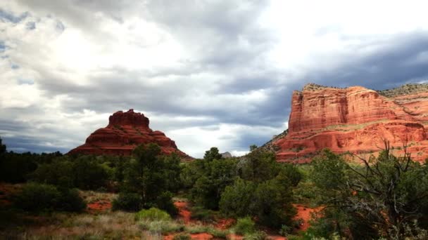 Sedona Time Lapse Dolly Pan Bell Rock Arizona Southwest Usa — Vídeos de Stock