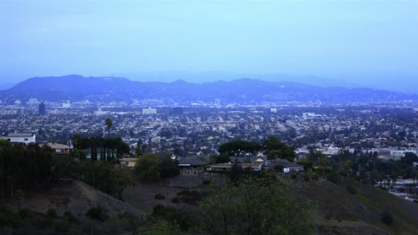 Los Angeles Zeitraffer Sonnenuntergang Wolken — Stockvideo