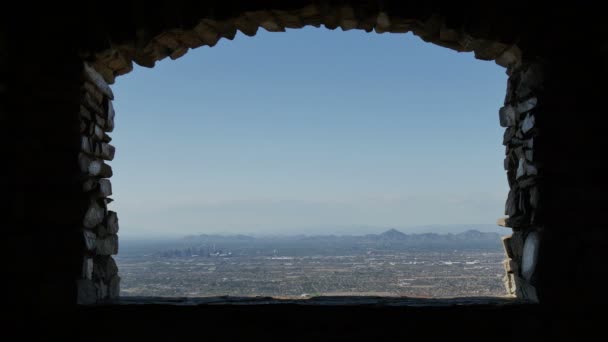 Phoenix Downtown South Mountain Park Dobbins Lookout Arizona Estados Unidos — Vídeos de Stock