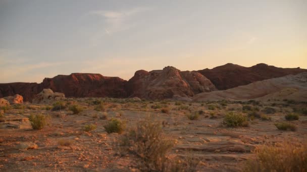 Valley Fire State Park Time Lapse Sunset Dolly Shot Desert — Stock video