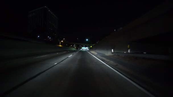 Driving Plates Los Angeles Freeway Front View Interstate 110 — стокове відео