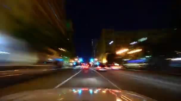 Guida Hyperlapse Los Angeles Night Cityscape — Video Stock