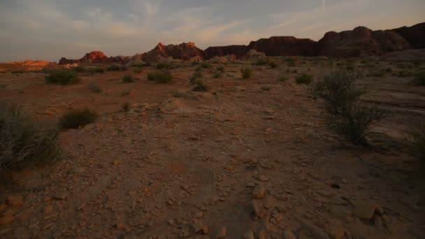 Valley Fire State Park Time Lapse Sunset Dolly Shot Desert — Stock video