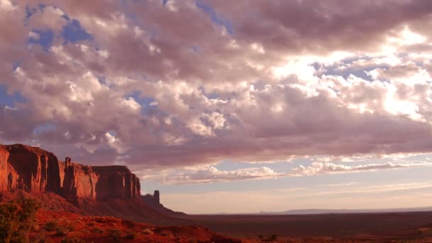 Monument Valley Sunrise Time Lapse felhők Arizona és Utah délnyugat USA