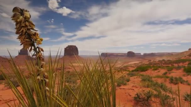 Monument Valley Dolly Shot Time Lapse Chmury Arizonie Utah Południowo — Wideo stockowe