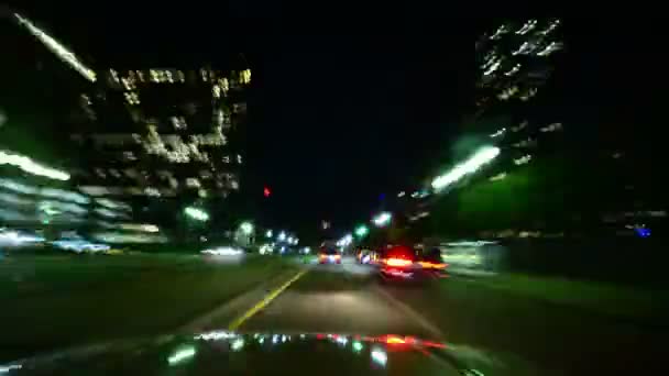 Guida Hyperlapse Los Angeles Night Cityscape — Video Stock