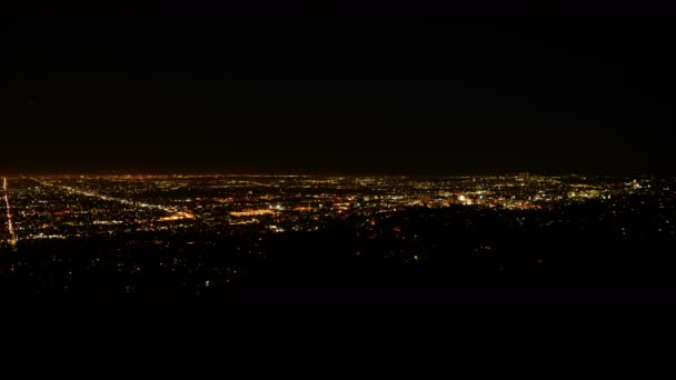 Los Angeles Night View Time Lapse Tráfico — Vídeos de Stock
