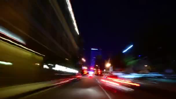 Conduite Hyperlapse Pov Los Angeles Paysage Nocturne — Video