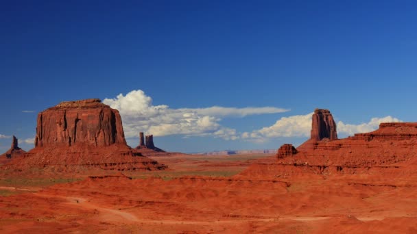 Monument Valley Daytime Time Lapse Moln Arizona Och Utah Sydvästra — Stockvideo